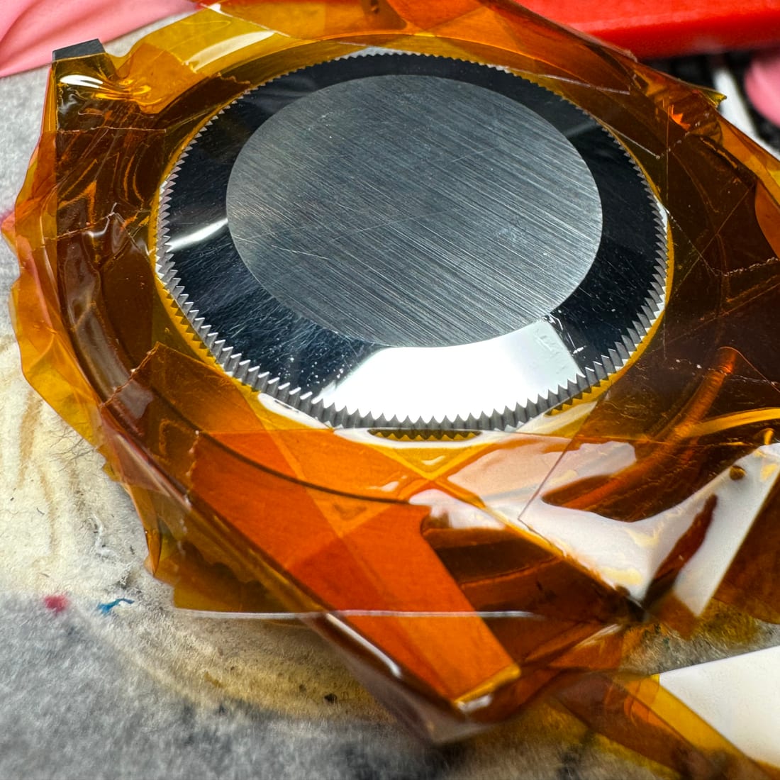 Masquage Kapton avant polissage